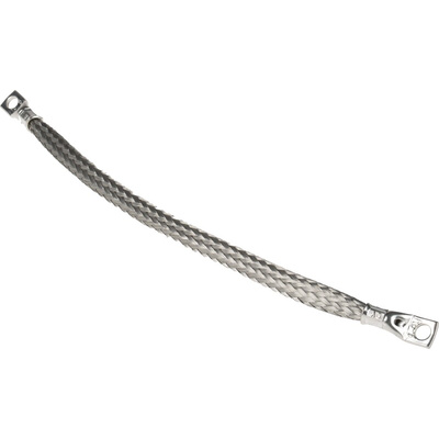RS PRO Braided Wire, M6 Stud Size, 24 x 20 x 0.2 mm, 0.25m BS EN 13602:2002, BS4109
