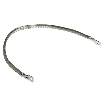 RS PRO Braided Wire, M6 Stud Size, 24 x 20 x 0.2 mm, 0.4m BS EN 13602:2002, BS4109