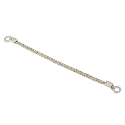 RS PRO Braided Wire, M3.5 Stud Size, 16 x 4 x 0.15 mm, 0.1m BS EN 13602:2002, BS4109