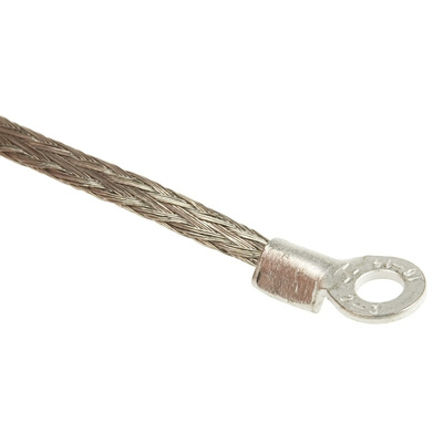 RS PRO Braided Wire, M3.5 Stud Size, 16 x 4 x 0.15 mm, 0.1m BS EN 13602:2002, BS4109
