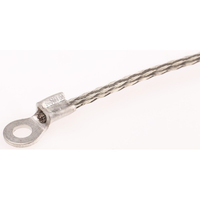 RS PRO Braided Wire, M3.5 Stud Size, 16 x 4 x 0.15 mm, 0.2m BS EN 13602:2002, BS4109