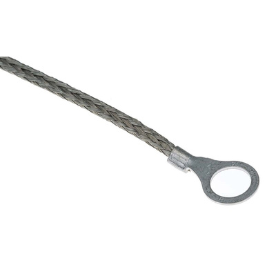 RS PRO Braided Wire, M8 Stud Size, 16 x 8 x 0.15 mm, 0.2m BS EN 13602:2002, BS4109