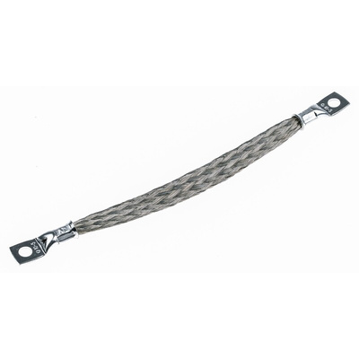 RS PRO Braided Wire, M5 Stud Size, 24 x 11 x 0.2 mm, 0.15m BS EN 13602:2002, BS4109