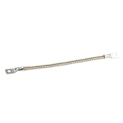 RS PRO Braided Wire, M5 Stud Size, 16 x 20 x 0.2 mm, 0.2m BS EN 13602:2002, BS4109
