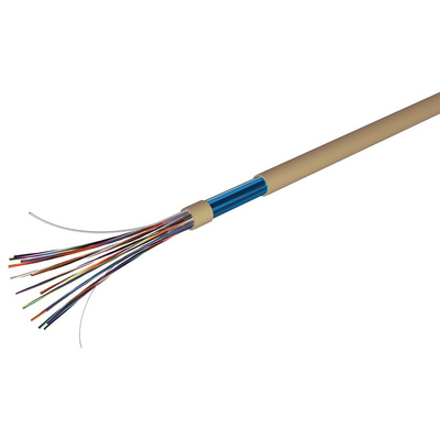 RS PRO 16 Core Telephone Cable, 1/0.51 mm, Brown Sheath, 100m