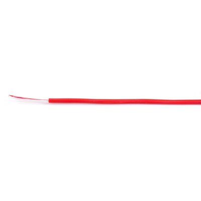 RS PRO 2 Core 20 AWG Telephone Cable, 1/0.81 mm, Red Sheath, 100m
