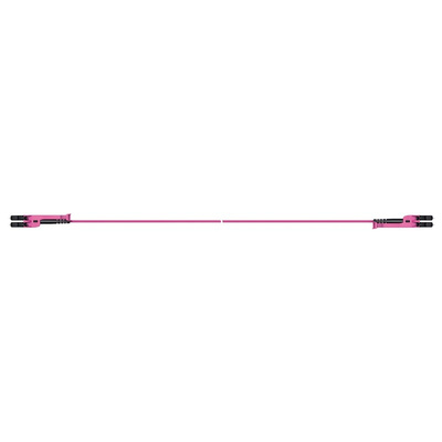 Huber+Suhner LC to LC Duplex Multi Mode OM4 Fibre Optic Cable, 2.1mm, Violet, 25m
