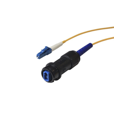Bulgin LC to LC Simplex Single Mode OS1 Fibre Optic Cable, 9.5/125μm, Yellow, 10m