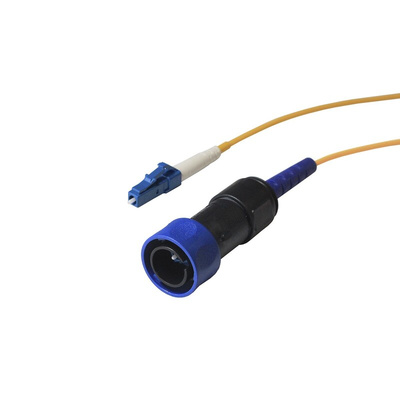 Bulgin LC to LC Simplex Single Mode OS1 Fibre Optic Cable, 9.5/125μm, Yellow, 5m