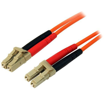 StarTech.com LC to LC Duplex Multi Mode OM2 Fibre Optic Cable, 50/125μm, Orange, 1m