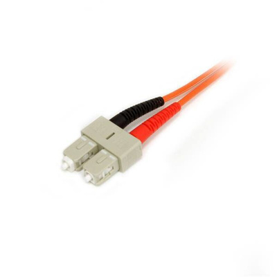 Startech LC to SC Duplex Multi Mode OM2 Fibre Optic Cable, 50/125μm, Orange, 1m