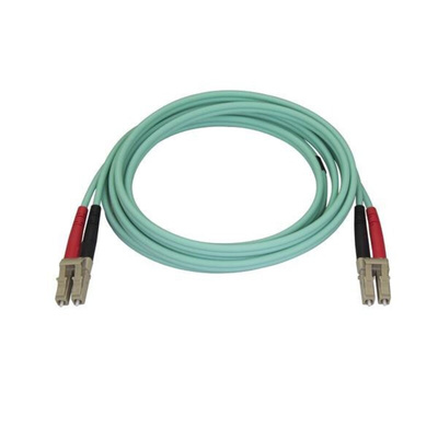 Startech LC to LC Duplex Multi Mode OM4 Fibre Optic Cable, 50/125μm, Aqua, 2m