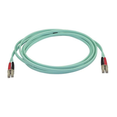 Startech LC to LC Duplex Multi Mode OM4 Fibre Optic Cable, 50/125μm, Aqua, 3m