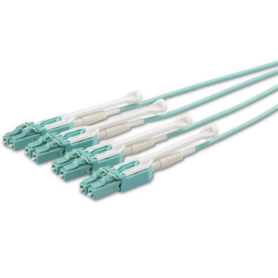 Startech MPO to LC Multi Mode OM3 Fibre Optic Cable, 50/125μm, Aqua, 5m