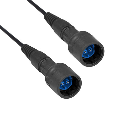 Bulgin LC to LC Duplex Single Mode OS1 Fibre Optic Cable, 125μm, Yellow, 10m