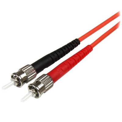 Startech LC to ST Duplex Multi Mode OM2 Fibre Optic Cable, 50/125μm, Orange, 1m