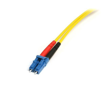 StarTech.com LC to SC Duplex Single Mode OS1 Fibre Optic Cable, 9/125μm, Yellow, 4m