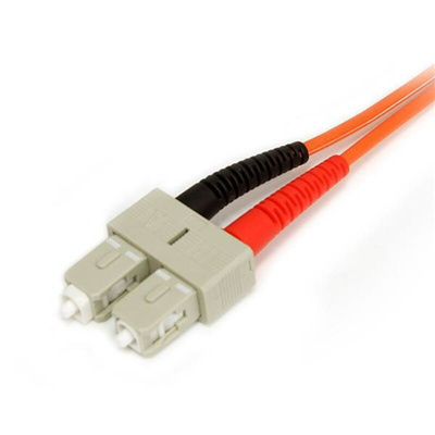 Startech LC to SC Duplex Multi Mode OM1 Fibre Optic Cable, 62.5/125μm, Orange, 1m