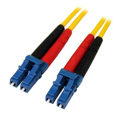 Startech LC to LC Duplex Single Mode OS1 Fibre Optic Cable, 9/125μm, Yellow, 10m