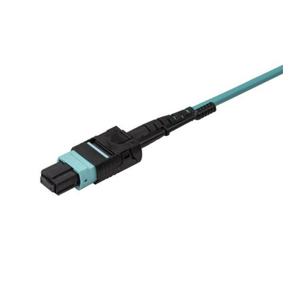 Startech MPO to LC Duplex Multi Mode OM3 Fibre Optic Cable, 50/125μm, Aqua, 2m