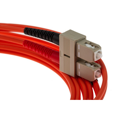 Startech ST to SC Duplex Multi Mode OM1 Fibre Optic Cable, 62.5/125μm, Orange, 3m