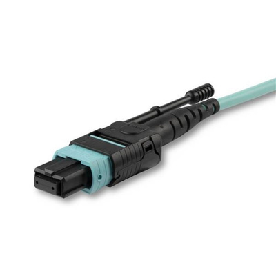 StarTech.com MPO to MPO Multi Mode OM3 Fibre Optic Cable, 50/125μm, Aqua, 5m