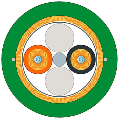 Siemens Multi Mode OM2 Fibre Optic Cable, 50/125μm, Green, 20m