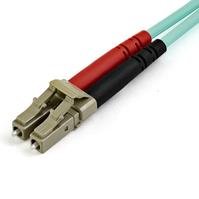 StarTech.com LC to LC Duplex OM3 Multi Mode OM3 Fibre Optic Cable, 50/125μm, Light Blue, 15m