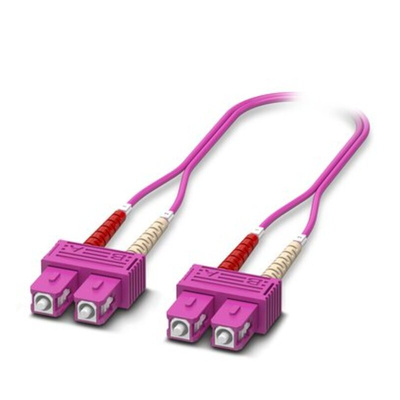 Phoenix Contact SC to SC OM4 Multi Mode Fibre Optic Cable, 1m