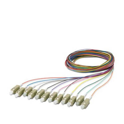 Phoenix Contact SC x 12 to Unterminated Multi Mode Fibre Optic Cable, 50/125μm, 2.5m