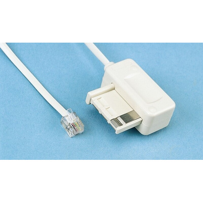 Decelect Female RJ11 to Male Telephone Extension Cable, 3m