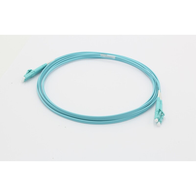 Molex Premise Networks LC to LC Simplex OM3 Multi Mode OM3 Fibre Optic Cable, 50/125μm, Light Blue, 1m
