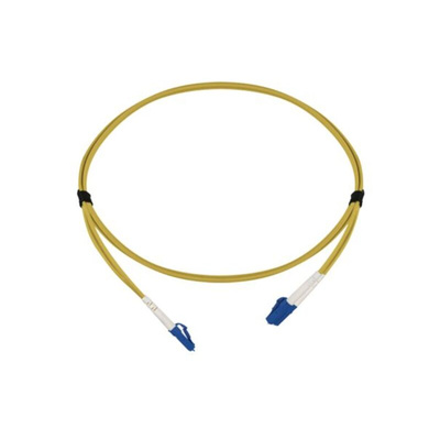 Amphenol Industrial LC to LC Tight Buffer OS2 Single Mode OS2 Fibre Optic Cable, 3mm, Yellow, 3m