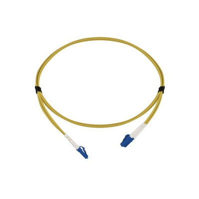 Amphenol Industrial LC to LC Tight Buffer OS2 Single Mode OS2 Fibre Optic Cable, 3mm, Yellow, 10m