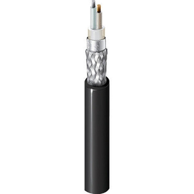 Belden Black Twinaxial Cable, 11.18mm OD 152m, 124 Ω impedance