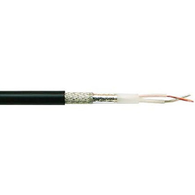Belden Shielded Black Twinaxial Cable, 8.7mm OD 305m, 100 Ω impedance