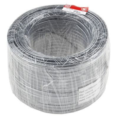 RS PRO 6 Core 26 AWG Telephone Cable, 7/0.16 mm, Silver Sheath