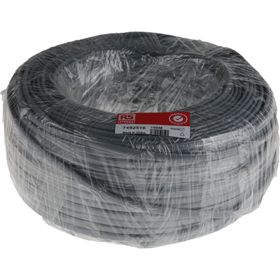 RS PRO 4 Core 26 AWG Telephone Cable, 7/0.16 mm, Grey Sheath, 100m