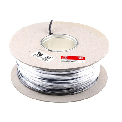 RS PRO Black 4 mm² Hook Up Wire, 12 AWG, 52/0.3 mm, 100m, PVC Insulation
