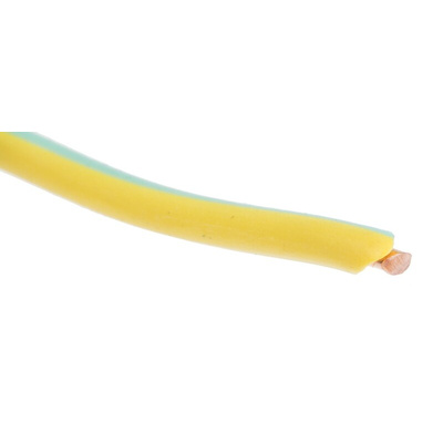 RS PRO Green/Yellow 1.5 mm² Hook Up Wire, 100m