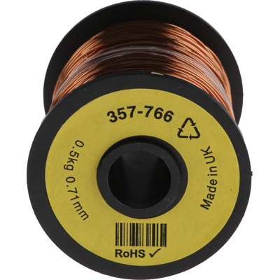 RS PRO Single Core 0.78mm diameter Copper Wire, 120m Long