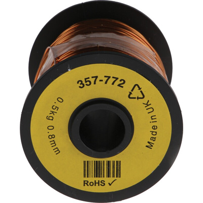 RS PRO Single Core 0.87mm diameter Copper Wire, 100m Long