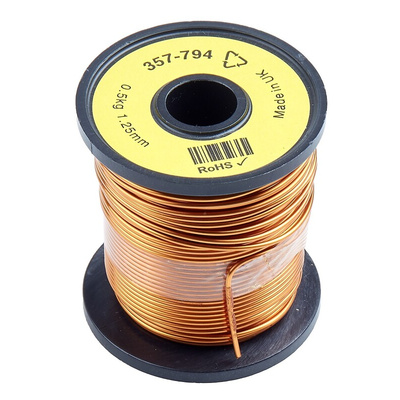 RS PRO Single Core 1.33mm diameter Copper Wire, 40m Long