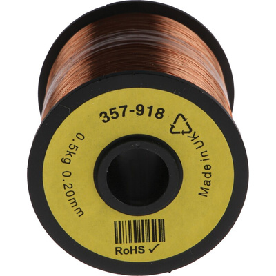 RS PRO Single Core 0.23mm diameter Copper Wire, 1600m Long
