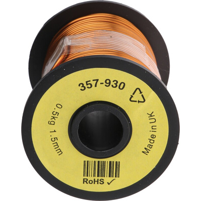 RS PRO Single Core 1.59mm diameter Copper Wire, 30m Long
