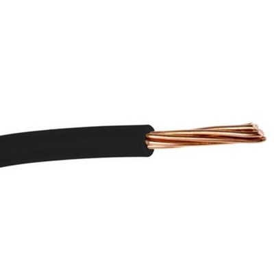 RS PRO Black 2.5 mm² Hook Up Wire, 13 AWG, 7/0.67 mm, 100m, PVC Insulation