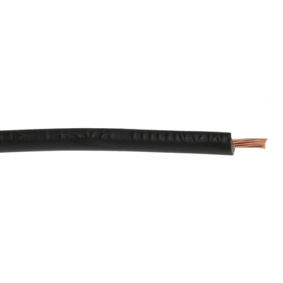 RS PRO Black 0.5 mm² Hook Up Wire, 20 AWG, 16/0.2 mm, 100m, PVC Insulation