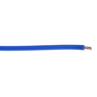 RS PRO Blue 0.5 mm² Hook Up Wire, 20 AWG, 16/0.2 mm, 100m, PVC Insulation
