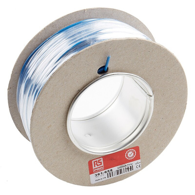 RS PRO Blue 0.75 mm² Hook Up Wire, 18 AWG, 24/0.2 mm, 100m, PVC Insulation