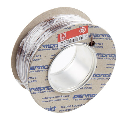 RS PRO Brown 0.75 mm² Hook Up Wire, 18 AWG, 24/0.2 mm, 100m, PVC Insulation